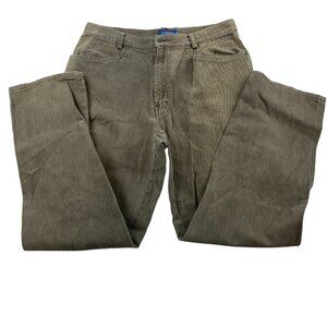 J.Crew Mens Corduroy Pants 34R Olive 100% Cotton Classic Fit
